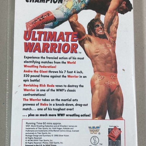 Titan Sports 1990 WWF Ultimate Warrior VHS In good condition Price 14 Euros