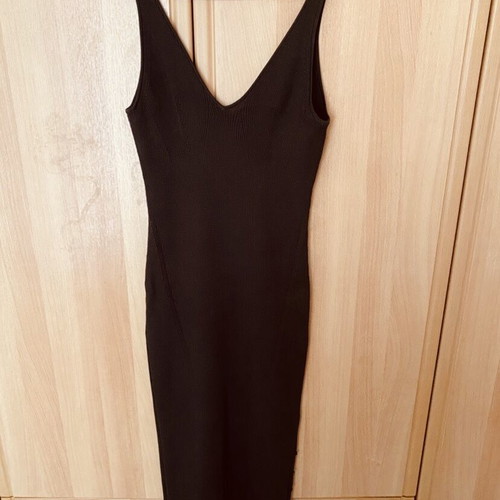 Knitted summer dress used, brown by H&M
