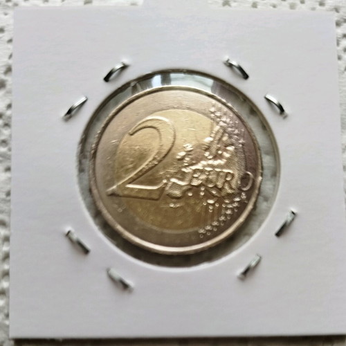 2 Euro coin used, commemorative 70th anniversary De Gaulle 2010