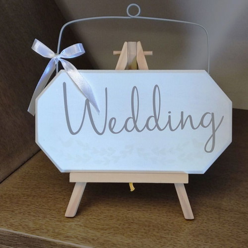 Wooden decorative wedding sign "Wedding" new