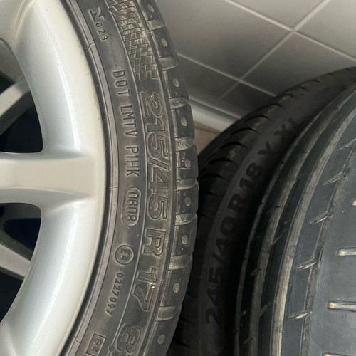 Mercedes aluminum rims used with Continental 215/45 17 tires