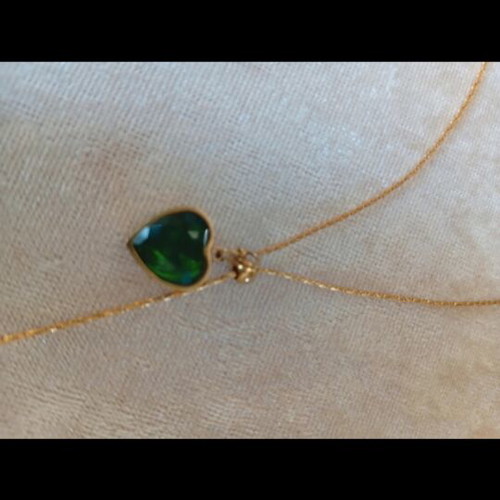 Heart pendant new, green