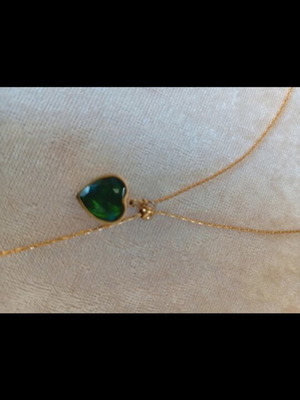 Heart pendant new, green