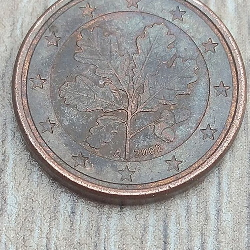 German 1 Euro Cent Coin used, 2002, Berlin Mint