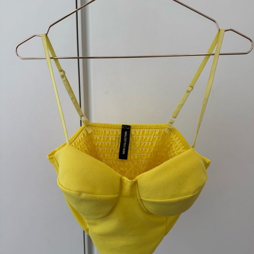 Yellow corset bustier like new, adjustable straps, size S