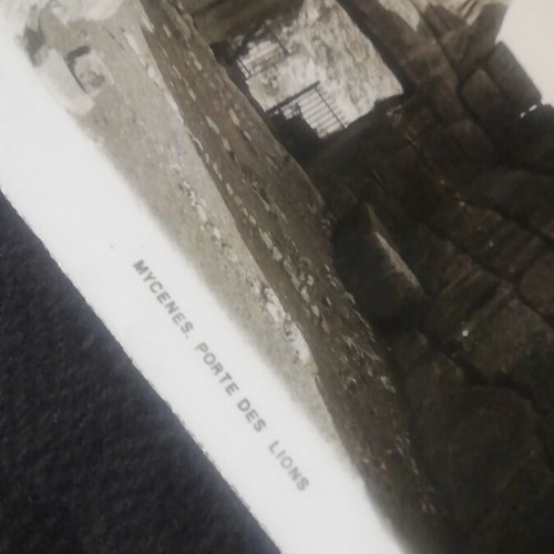 Mycenes postcard used, Lion Gate