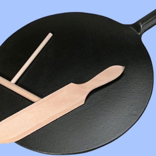 Staub crepe pan-griddle 32 cm new, with wooden spatula