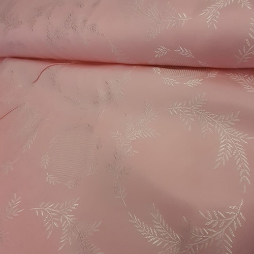 Pink jacquard fabric, double-sided, 1.80m width