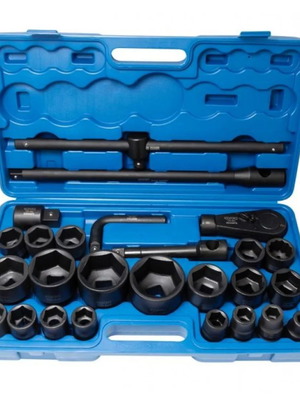 Rockforce Socket Set with 3/4 6-Point Impact Sockets 26 Pieces New
