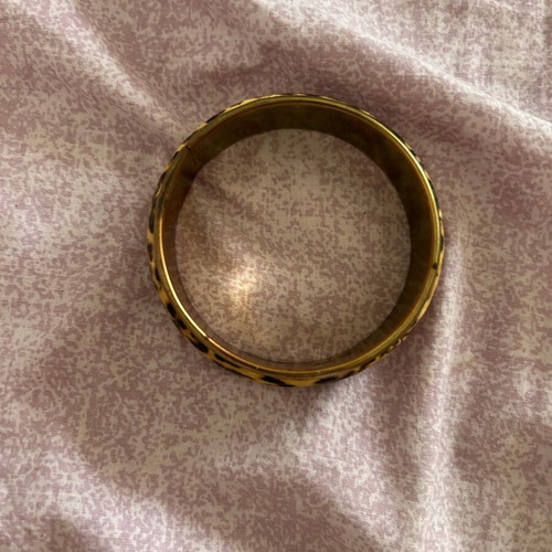 Leopard Print Bracelet Like New, Black and Brown