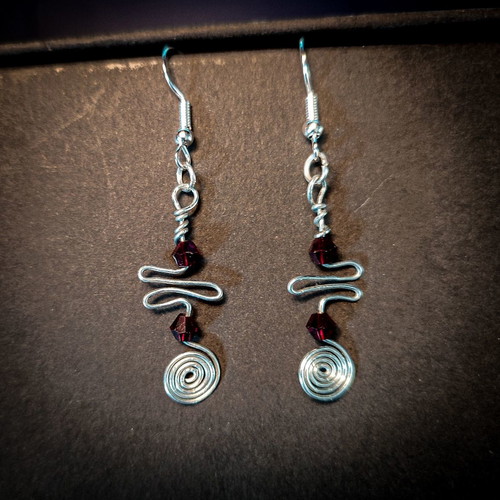 Handmade spiral earrings new