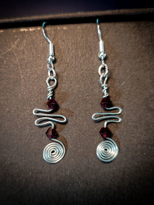 Handmade spiral earrings new