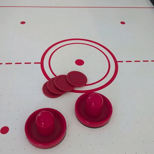 Air hockey table used, wooden with score counter