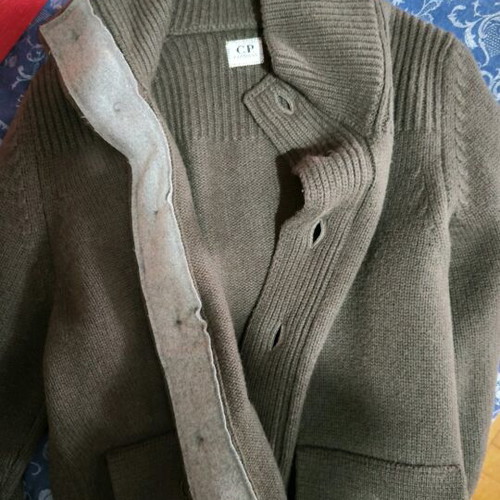 C.P Company knitted cardigan like new, green, 100% lana wool