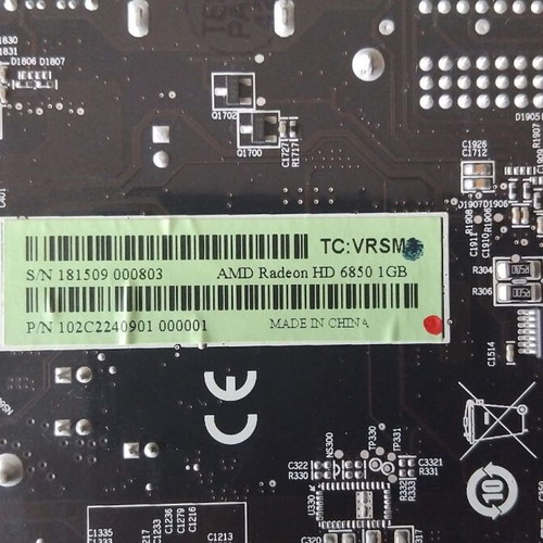 AMD Radeon HD 6850 graphics card like new, 1024MB GDDR5 PCI-E