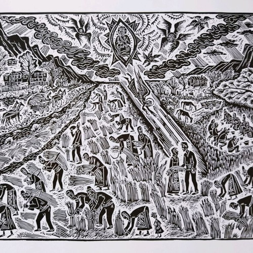 Linocut Harvest new