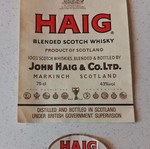 Haig Blended Scotch Whisky label used