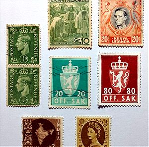 8 Γραμματόσημα αξίας τα περισσότερα Ασφράγιστα