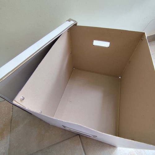 Cardboard box used 32x38cm, height 29cm