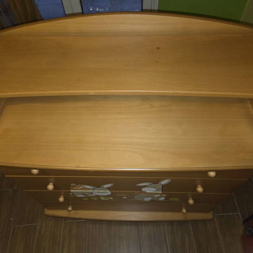 Children's wooden dresser with changing table like new