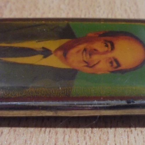 New Democracy keychain used with emblem and Konstantinos Mitsotakis