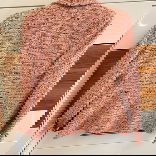 Max Mara туидено сако като ново, бежово с червена подплата