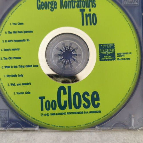 George Kontrafouris Trio featuring Ralph Peterson Jr. Too Close CD
