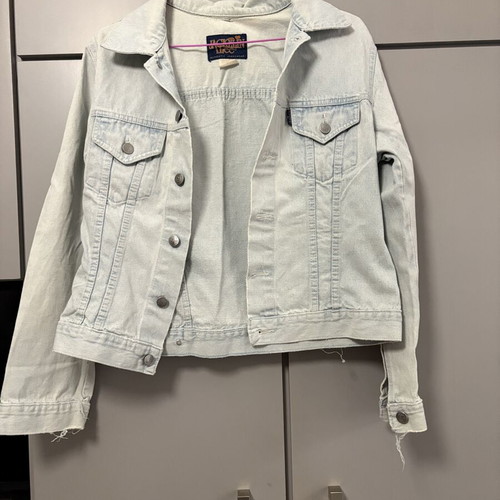 Vintage Denim Jacket Jackelin Lee Light Blue Wash Size L Like New