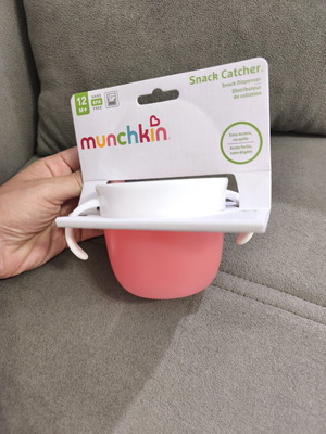 Snack Munchkin Catcher ποτηράκι και δοχείο 12m+ καινούριο, ροζ