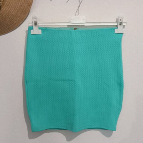 Bershka mini skirt turquoise like new, size M
