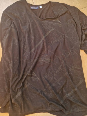 Top with sparkles like new, black, size XL