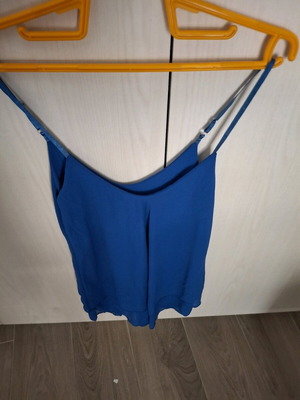 Women’s blue blouse medium used with adjustable straps