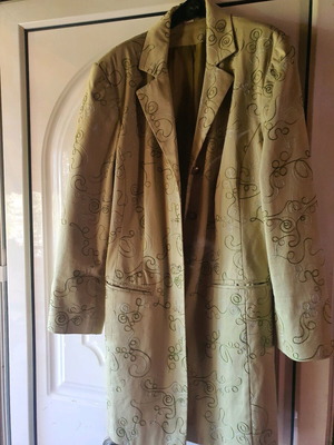 Jacket branded khaki with gold-green threads like new, size L
