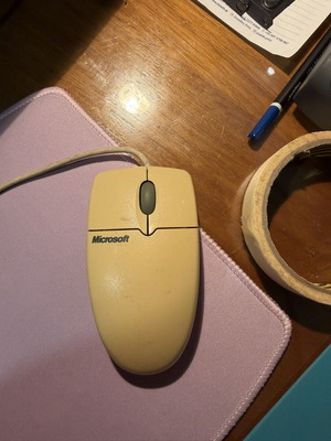 Microsoft Wheel Mouse vintage, fully functional, Serial/PS2