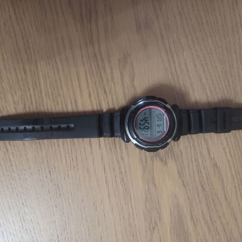 Q&Q Digital Men's Watch 48mm Battery, Black Rubber Strap Like New