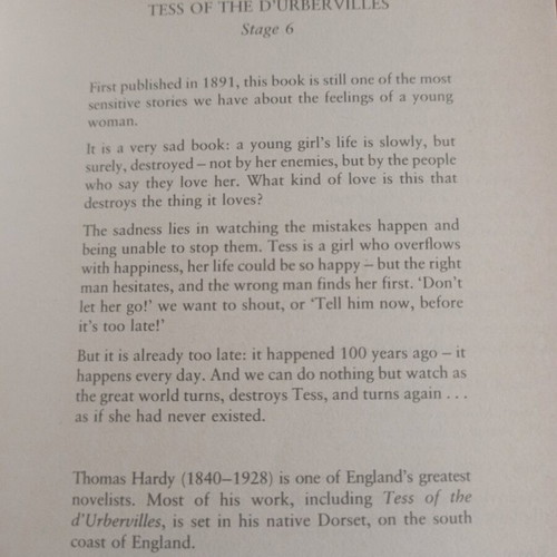 Book Tess of the d'Urbervilles by Thomas Hardy like new, English