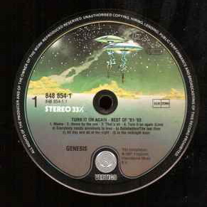 Genesis Turn It On Again Best Of '81 - '83 vinyl record used, rock