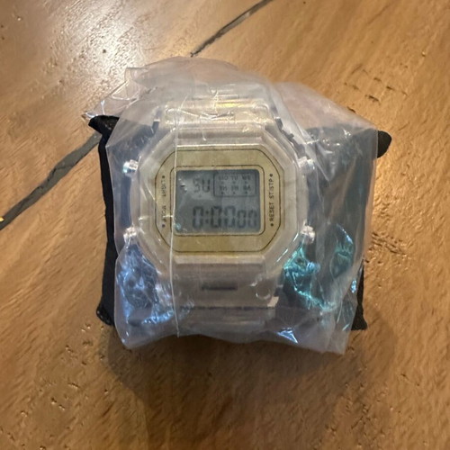 Casio digital sports wristwatch with transparent case and strap