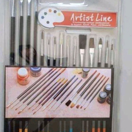 Painting brushes new, set of 15 pieces