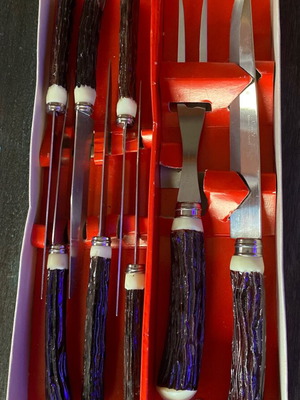 Set of 8 Cretan carving knives new