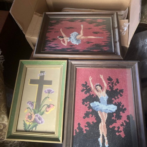 Frames used, embroidered and carved, pack of 10 pieces