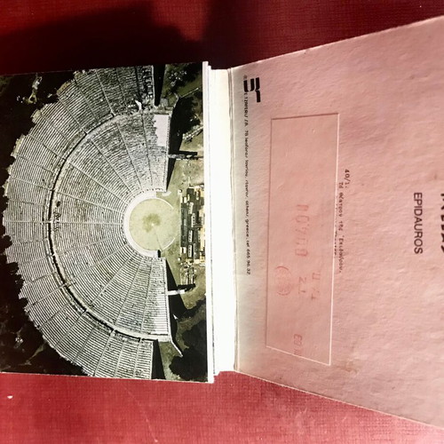 Epidaurus postcards used, booklet of 10, 8.5x11cm