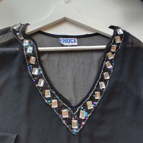 Knock black women's beach tunic dress large, like new, polyester