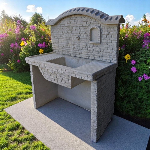 Garden Fountain Elena Outdoor Yard Sink Unpainted