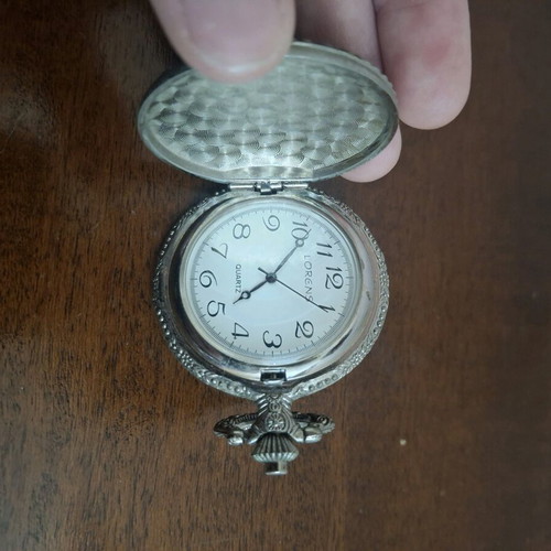 Vintage pocket watch unused, silver