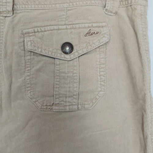 Aeropostale women's denim bermuda shorts, Sahara color, adjustable legs