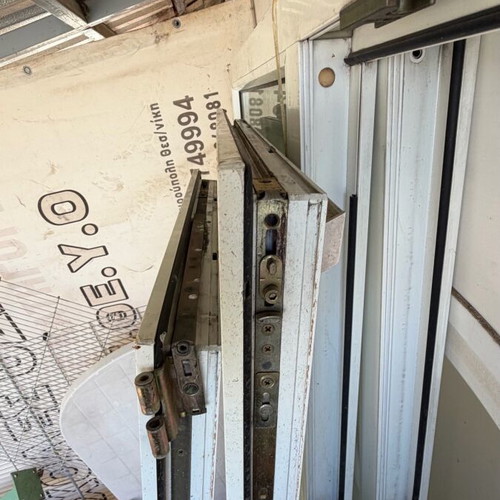 PVC balcony door single leaf with fixed panel double glazing