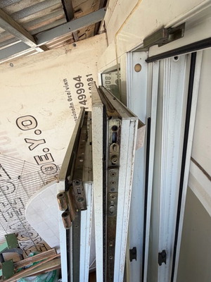 PVC balcony door single leaf with fixed panel double glazing