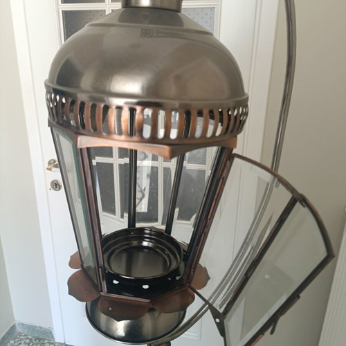 Decorative metal lantern like new, indoor steel