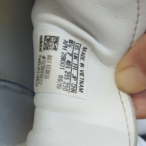 Adidas Stan Smith unisex sneakers used, size 40.5, white with gold details